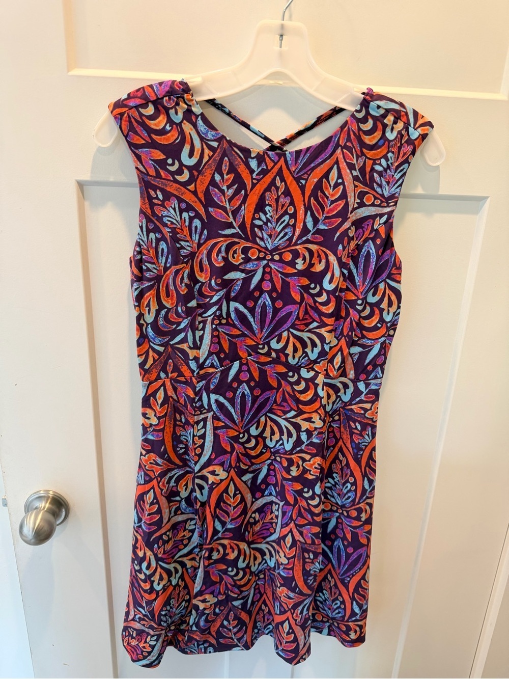 Title Nine Diamalete XS Floral Athletic Travel Dress Mesh Back